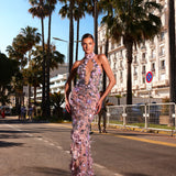 Léonie - Floral halter mermaid gown