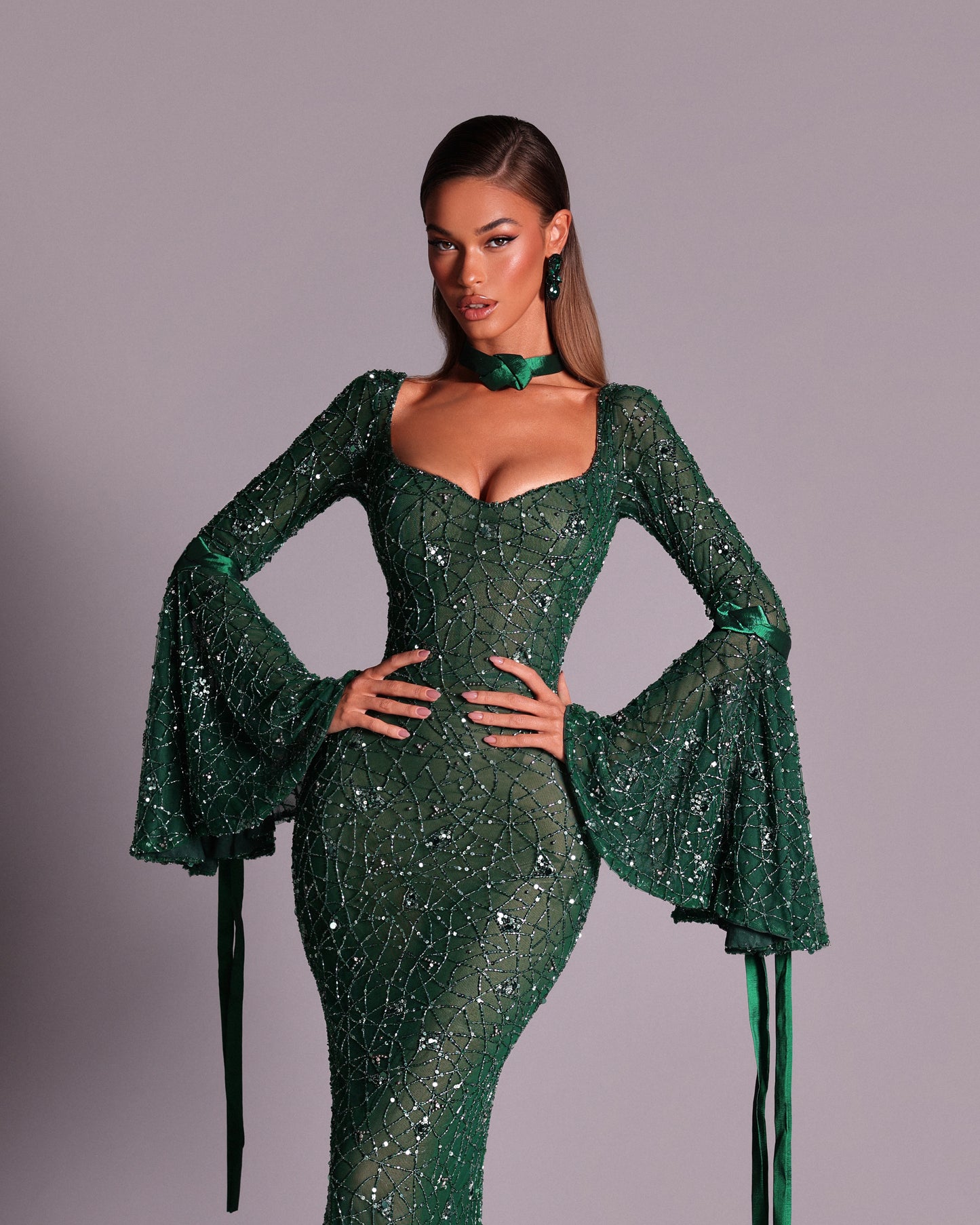Hydra emerald dress
