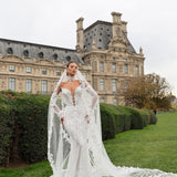 Solène - Floral Lace Off Shoulder Gown