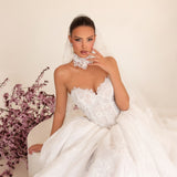 Matiana - Strapless Embroidered Gown - FJOLLA HAXHISMAJLI OFFICIAL