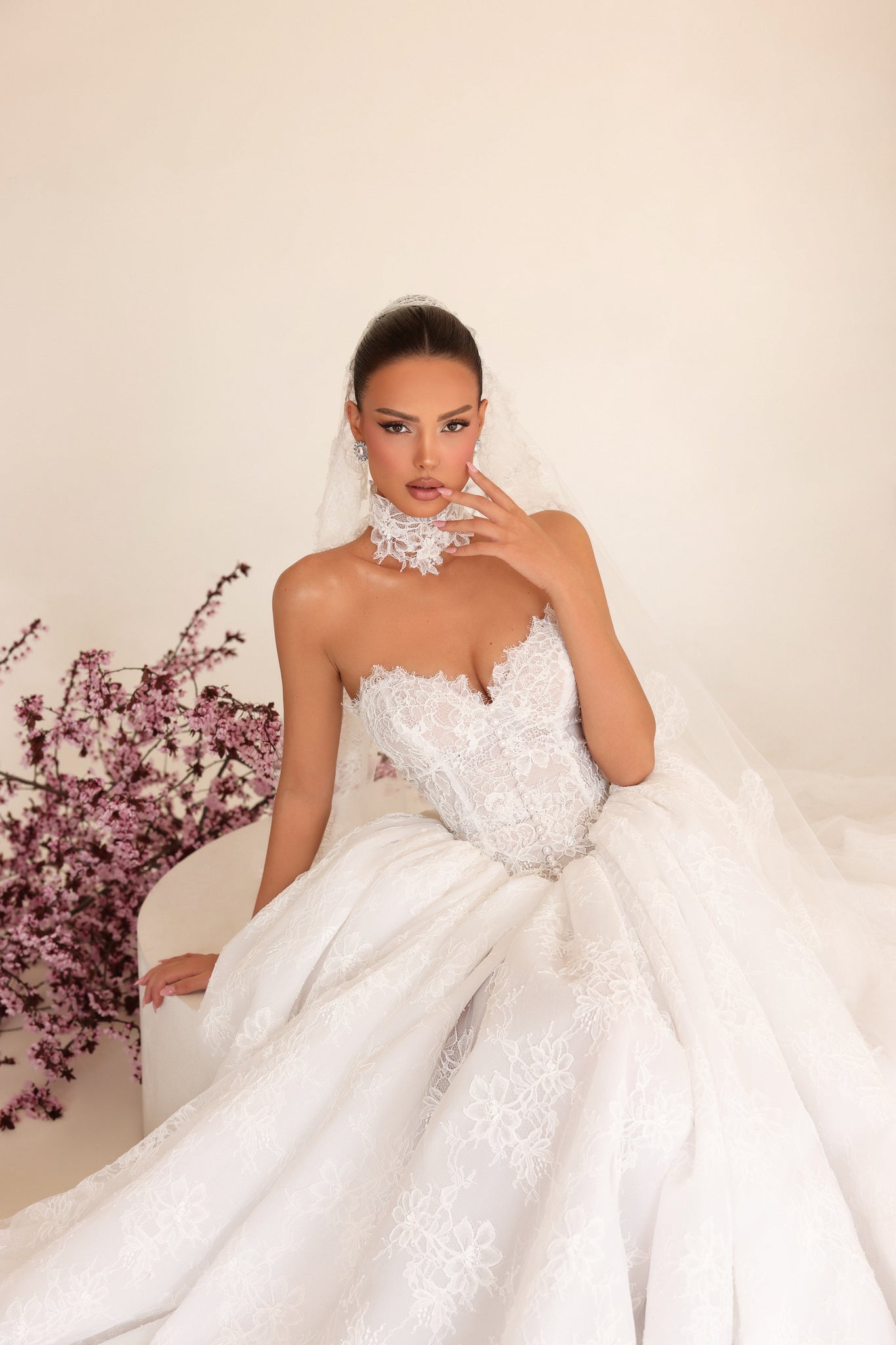 Matiana - Strapless Embroidered Gown - FJOLLA HAXHISMAJLI OFFICIAL