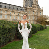 Solène - Floral Lace Off Shoulder Gown