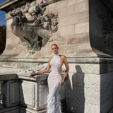 Tatiana - Cutout Feather Mermaid Gown