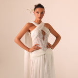 Seraya – Draped Halter Gown - FJOLLA HAXHISMAJLI OFFICIAL