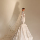 Rea - High Neck Lace Mermaid Gown - FJOLLA HAXHISMAJLI OFFICIAL