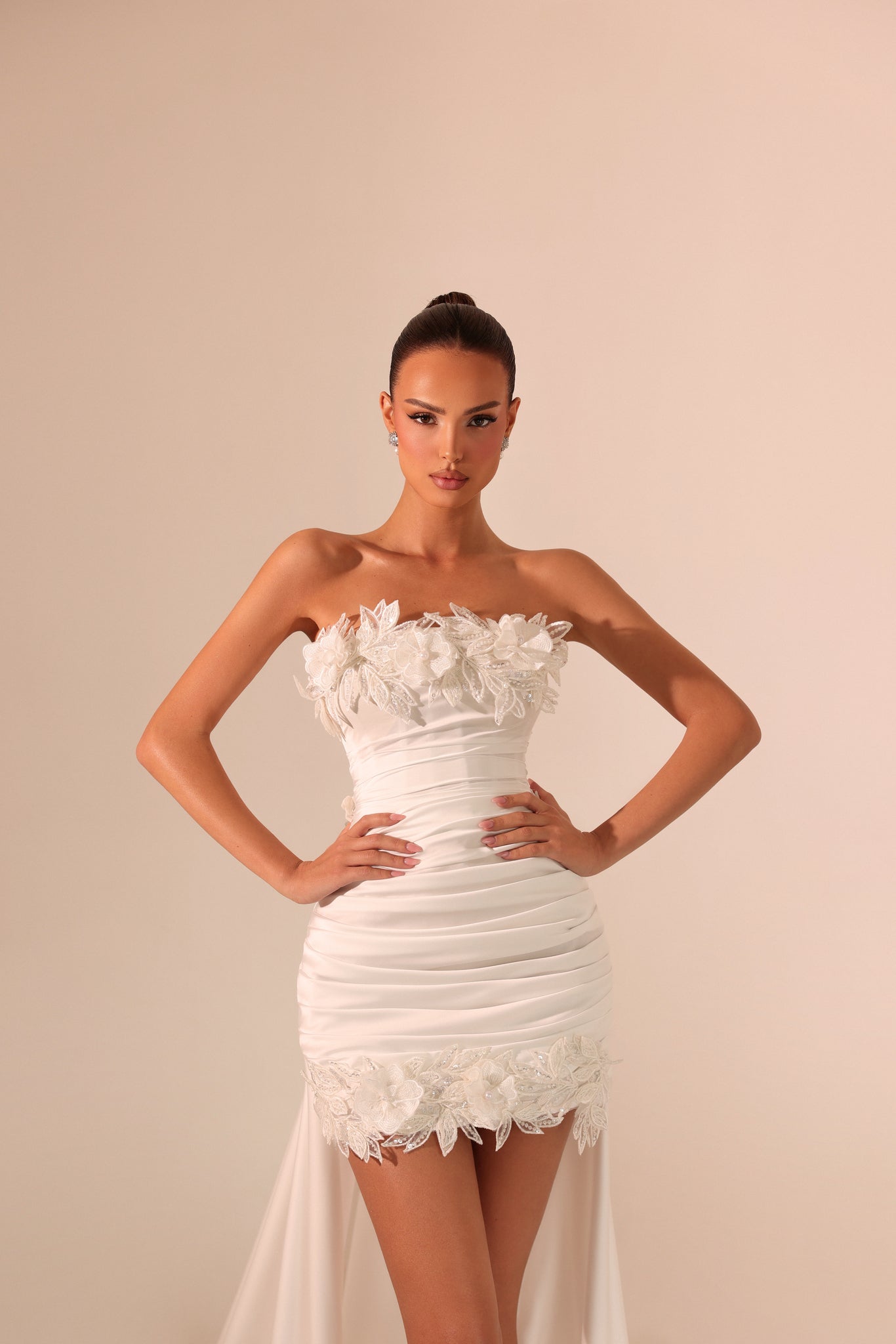 Bianca – Draped Mini Dress - FJOLLA HAXHISMAJLI OFFICIAL