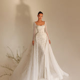 Ronèa - Sculpted Lace Overskirt Dress - FJOLLA HAXHISMAJLI OFFICIAL