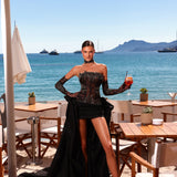 Anita - Corset mini dress with overskirt