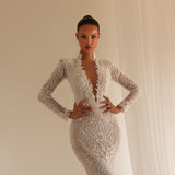 Elma - Lace Mermaid Gown - FJOLLA HAXHISMAJLI OFFICIAL