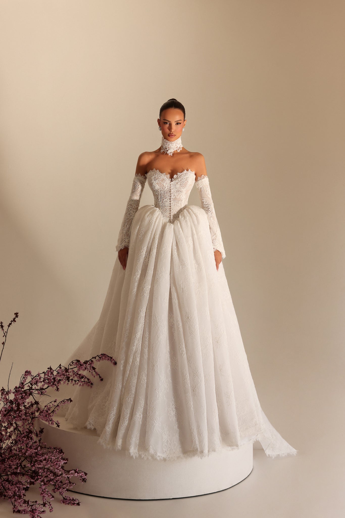 Matiana - Strapless Embroidered Gown - FJOLLA HAXHISMAJLI OFFICIAL