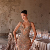 Naia - Beaded halter mermaid gown - FJOLLA HAXHISMAJLI OFFICIAL