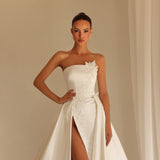Aviana - Strapless Slit Gown - FJOLLA HAXHISMAJLI OFFICIAL