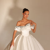 Roselle – Off Shoulder Crystal Ball Gown - FJOLLA HAXHISMAJLI OFFICIAL