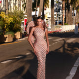 Liza - Mirror embellished gown