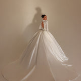 Alanah - High Neck Lace Beaded Ball Gown - FJOLLA HAXHISMAJLI OFFICIAL