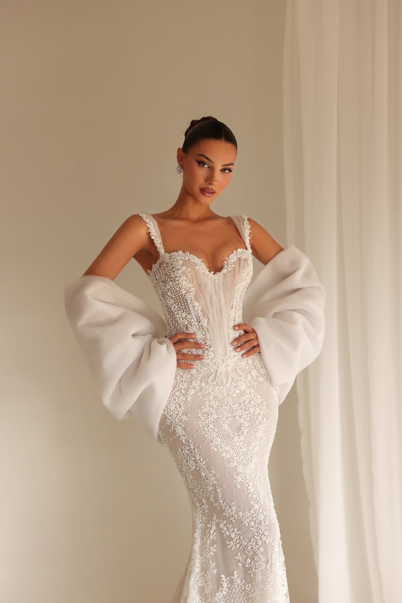 Evelina – Lace Corset Gown - FJOLLA HAXHISMAJLI OFFICIAL