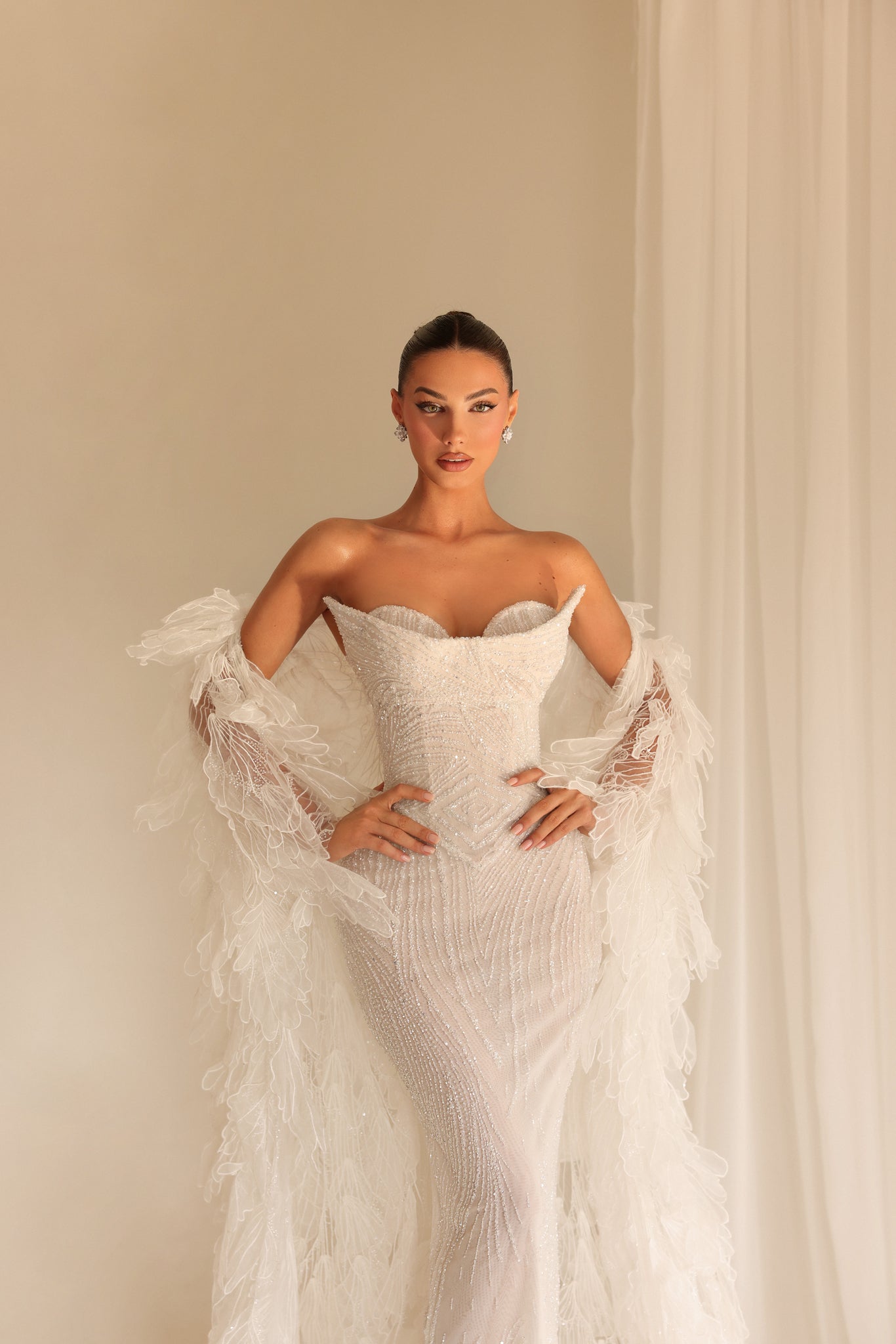 Katalina - Feather Gown - FJOLLA HAXHISMAJLI OFFICIAL