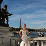 Aphrodita - Crystal Ruffle Mermaid Gown