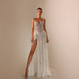 Arlette – Beaded Slit Gown - FJOLLA HAXHISMAJLI OFFICIAL