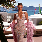 Laura - Crystal Halter Gown