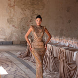 Ayliná - Geometric beaded gown