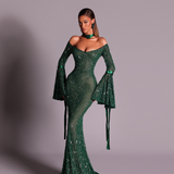 Hydra emerald dress - FJOLLA HAXHISMAJLI OFFICIAL