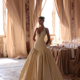 Marielle - Halter dropped waist gown
