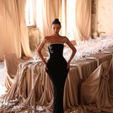 Meliná - Pearl swirl column gown