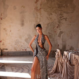 Armèla - Halter cut-out gown - FJOLLA HAXHISMAJLI OFFICIAL