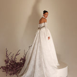 Matiana - Strapless Embroidered Gown - FJOLLA HAXHISMAJLI OFFICIAL