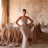 Rozea - Pearl floral mermaid gown