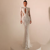Odisea - High Neck Lace Gown - FJOLLA HAXHISMAJLI OFFICIAL