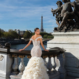 Aphrodita - Crystal Ruffle Mermaid Gown