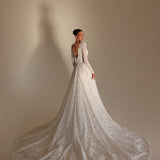 Liana - Long Sleeve Lace Ball Gown - FJOLLA HAXHISMAJLI OFFICIAL