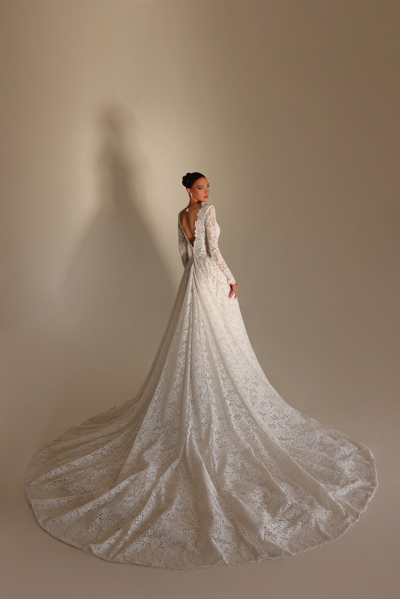 Liana - Long Sleeve Lace Ball Gown - FJOLLA HAXHISMAJLI OFFICIAL