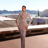 Anesa - Pearl embroidered gown