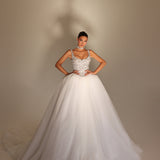 Amra - Crystal Corset Tulle Ball Gown - FJOLLA HAXHISMAJLI OFFICIAL