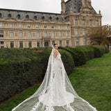 Solène - Floral Lace Off Shoulder Gown