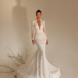 Elma - Lace Mermaid Gown - FJOLLA HAXHISMAJLI OFFICIAL