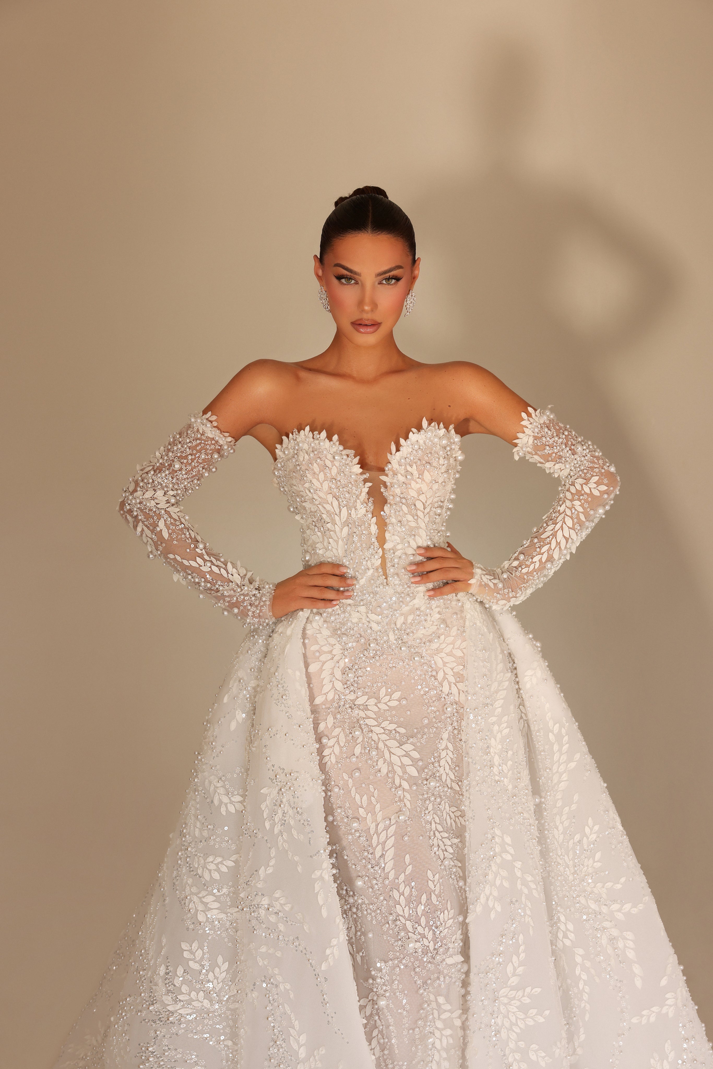 Elle – Appliqué Corset Gown - FJOLLA HAXHISMAJLI OFFICIAL