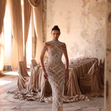 Noemie - Geometric embellished gown