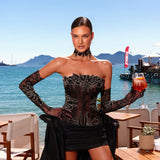 Anita - Corset mini dress with overskirt