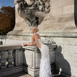 Tatiana - Cutout Feather Mermaid Gown