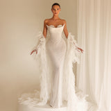 Katalina - Feather Gown - FJOLLA HAXHISMAJLI OFFICIAL