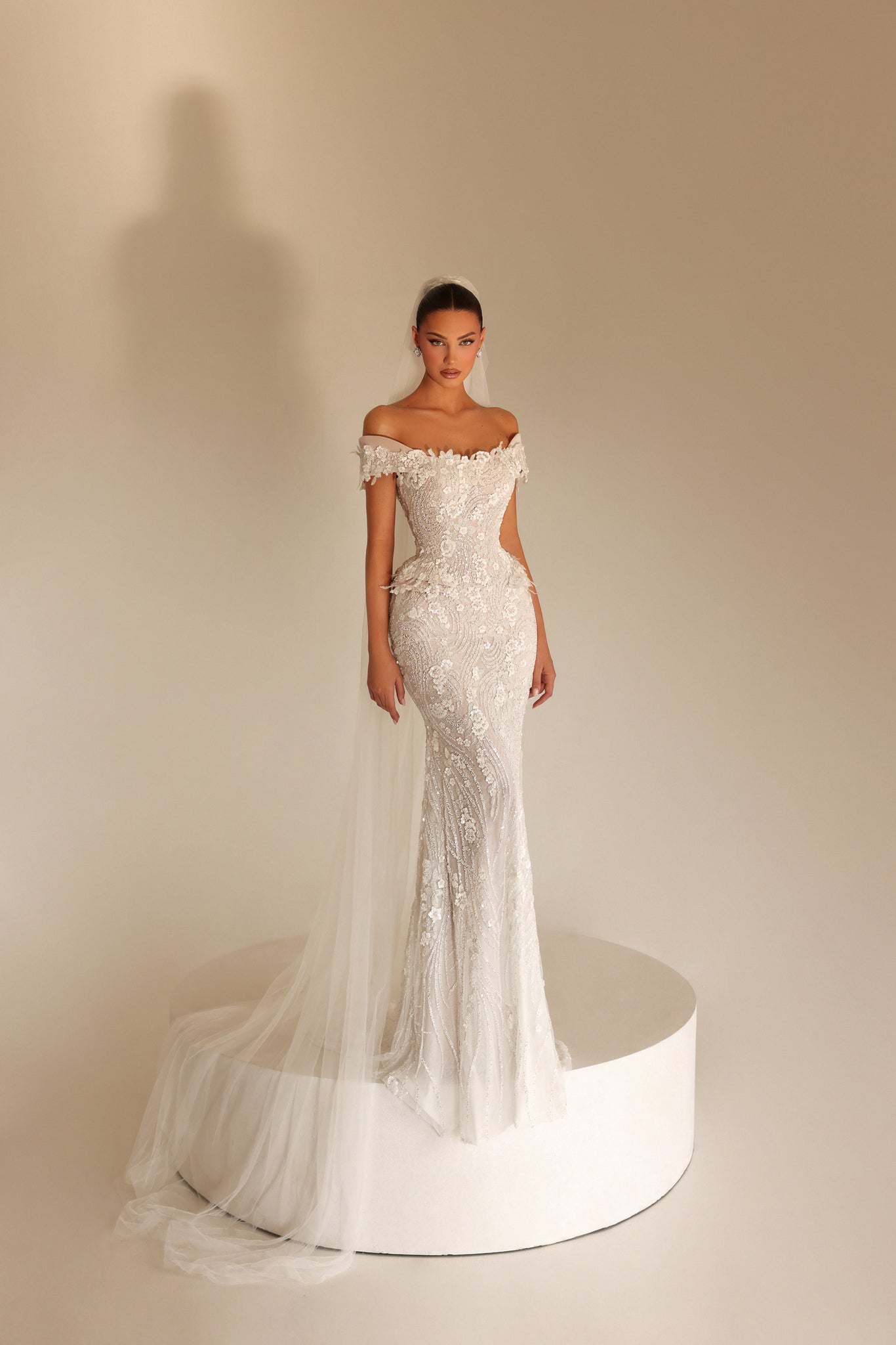 Mireya – Off Shoulder Lace Gown - FJOLLA HAXHISMAJLI OFFICIAL