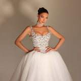 Amra - Crystal Corset Tulle Ball Gown - FJOLLA HAXHISMAJLI OFFICIAL