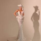 Marcella – Peplum Lace Gown - FJOLLA HAXHISMAJLI OFFICIAL