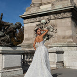 Leona - Crystal Corset Gown With Detachable Overskirt