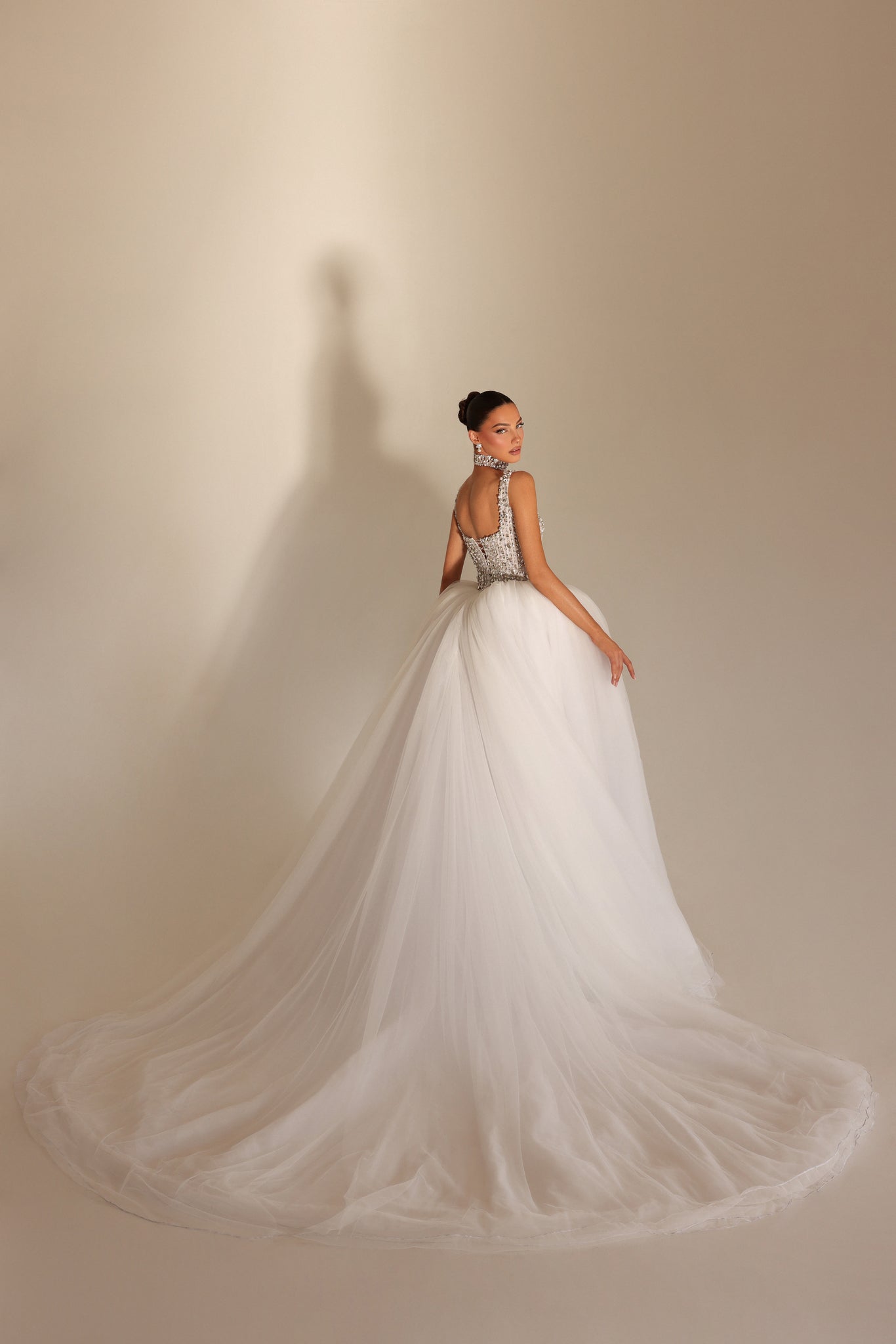 Amra - Crystal Corset Tulle Ball Gown - FJOLLA HAXHISMAJLI OFFICIAL