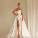 Aviana - Strapless Slit Gown - FJOLLA HAXHISMAJLI OFFICIAL